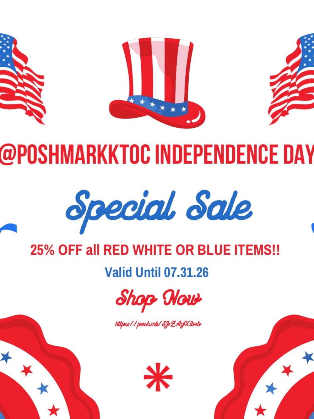 Patriotic Red White & Blue Sale